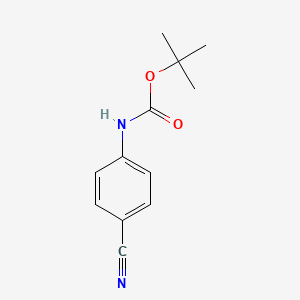 Chemical structure of 4-(Boc-amino)benzonitrile