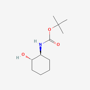 Chemical structure of (1S,2S)-trans-N-Boc-2-aminocyclohexanol