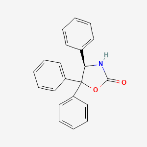 Chemical structure of (R)-4,5,5-Triphenyl-2-oxazolidinone