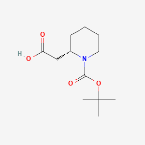 Chemical structure of (S)-1-Boc-2-piperidineacetic acid