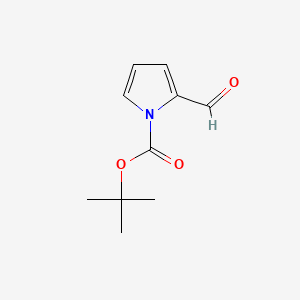 Chemical structure of N-Boc-pyrrole-2-carboxaldehyde