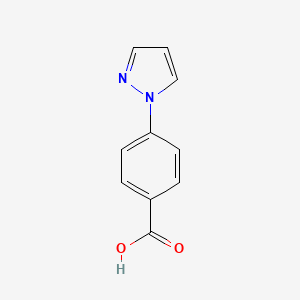 Chemical structure of 4-(1H-Pyrazol-1-yl)benzoic acid