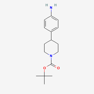 Chemical structure of 1-Boc-4-(4-aminophenyl)piperidine