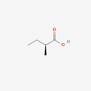 Chemical structure of (S)-(+)-2-Methylbutyric acid