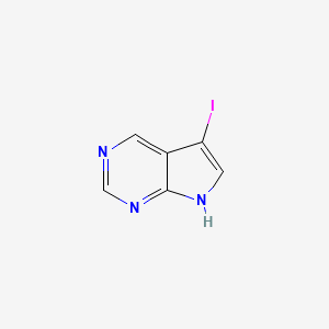 Chemical structure of 5-Iodo-7H-pyrrolo[2,3-d]pyrimidine