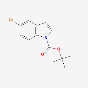 Chemical structure of N-Boc-5-bromoindole