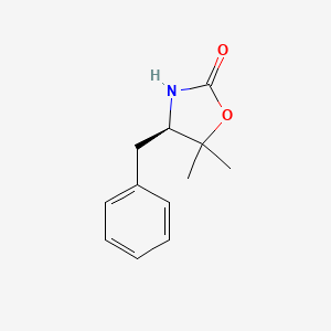Chemical structure of (R)-(+)-4-Benzyl-5,5-dimethyl-2-oxazolidinone