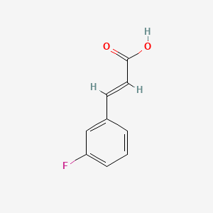 Chemical structure of trans-3-Fluorocinnamic acid