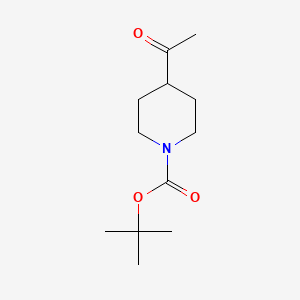 Chemical structure of tert-Butyl 4-acetylpiperidine-1-carboxylate