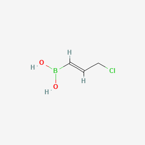 Chemical structure of B-[(1E)-3-Chloro-1-propen-1-yl]boronic acid