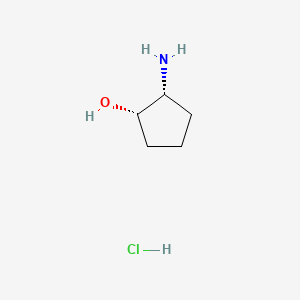 Chemical structure of (1S,2R)-cis-2-Aminocyclopentanol hydrochloride