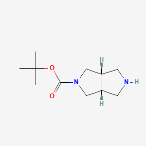 Chemical structure of meso-tert-Butyl hexahydropyrrolo[3,4-c]pyrrole-2(1H)-carboxylate