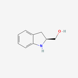 Chemical structure of (S)-(+)-2-Indolinemethanol