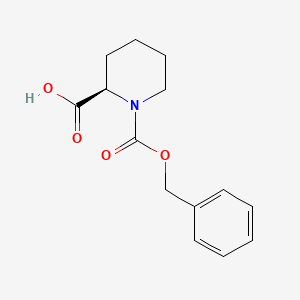 Chemical structure of (R)-(+)-1-Cbz-2-piperidinecarboxylic acid
