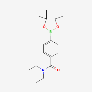 Chemical structure of 4-(N,N-Diethylaminocarbonyl)phenylboronic acid, pinacol ester