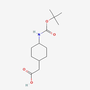 Chemical structure of cis-[4-(Boc-amino)cyclohexyl]acetic acid