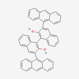 Chemical structure of (R)-3,3′-Di-9-anthracenyl-1,1′-bi-2-naphthol