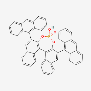 Chemical structure of (R)-3,3′-Bis(9-anthracenyl)-1,1′-binaphthyl-2,2′-diyl hydrogenphosphate
