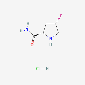 Chemical structure of cis-4-Fluoro-L-prolinamide hydrochloride