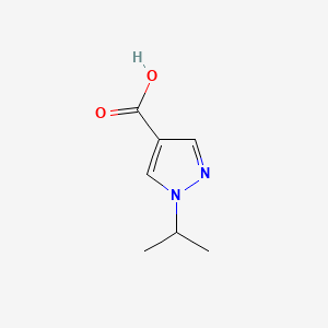 Chemical structure of 1-Isopropyl-1H-pyrazole-4-carboxylic acid