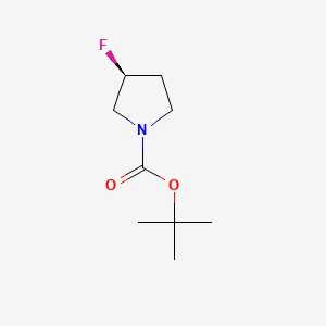 Chemical structure of (S)-1-Boc-3-fluoropyrrolidine