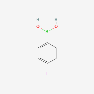 Chemical structure of 4-Iodophenylboronic acid(contains varying amounts of Anhydride)