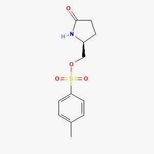 Chemical structure of (S)-(+)-5-(Hydroxymethyl)-2-pyrrolidinone p-toluenesulfonate