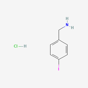 Chemical structure of 4-Iodobenzylamine hydrochloride