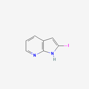 Chemical structure of 2-iodo-1H-pyrrolo[2,3-b]pyridine