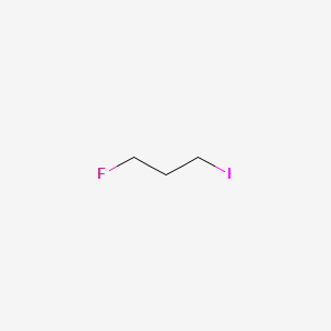 Chemical structure of 1-Fluoro-3-iodopropane (stabilized with Copper chip)
