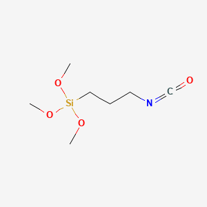 Chemical structure of 3-Isocyanatopropyltrimethoxysilane
