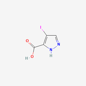 Chemical structure of 4-Iodo-1H-pyrazole-5-carboxylic acid