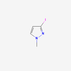 Chemical structure of 3-Iodo-1-methyl-1H-pyrazole
