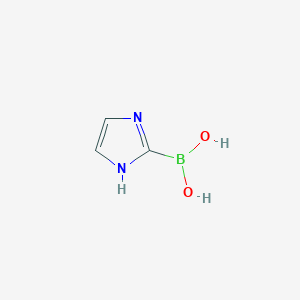 Chemical structure of 1H-imidazol-2-ylboronic acid hydrochloride