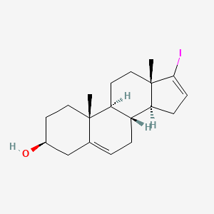 Chemical structure of 17-Iodoandrosta-5,16-dien-3beta-ol