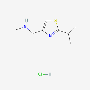 Chemical structure of 2-Isopropyl-4-((N-Methylamino)Methyl)Thiazole Hydrochloride