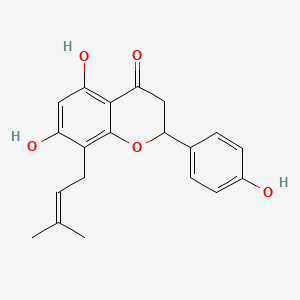 Chemical structure of 8-Isopentenylnaringenin