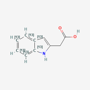 Chemical structure of Indoleacetic Acid-13C6