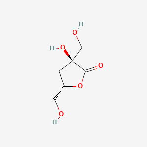 Chemical structure of Isosaccharinic acid-1,4-lactone
