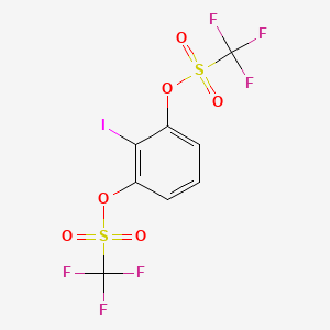 Chemical structure of 2-Iodo-1,3-phenylene Bis(trifluoromethanesulfonate)