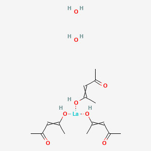 Chemical structure of Lanthanum(III) acetylacetonate hydrate