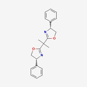 Chemical structure of (+)-2,2′-Isopropylidenebis[(4R)-4-phenyl-2-oxazoline]