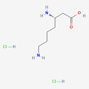 Chemical structure of L-Beta-homolysine DiHCl