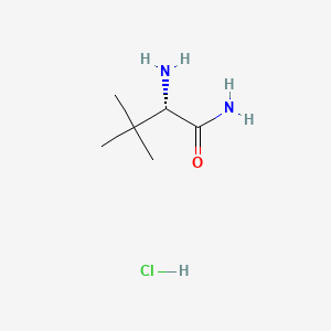 Chemical structure of L-tert-leucinaMide hydrochloride
