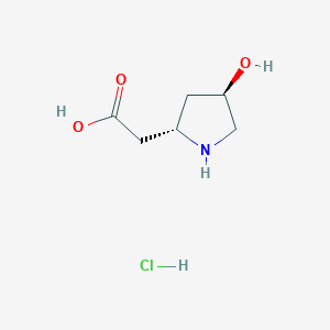 Chemical structure of L-beta-Homohydroxyproline hydrochloride