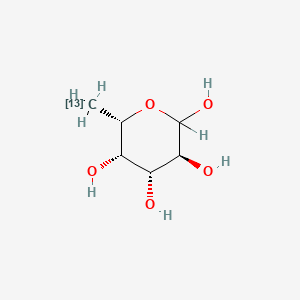 Chemical structure of L-[6-13C]fucose