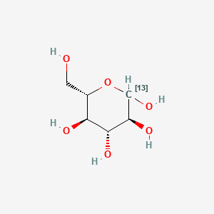 Chemical structure of L-[1-13C]glucose