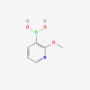 Chemical structure of 2-Methoxypyridine-3-boronic Acid (contains varying amounts of Anhydride)