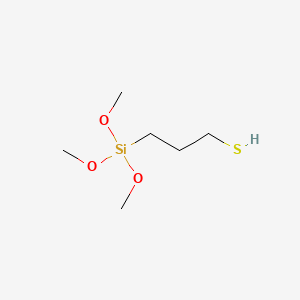 Chemical structure of (3-Mercaptopropyl)trimethoxysilane