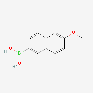 Chemical structure of 6-Methoxy-2-naphthaleneboronic acid